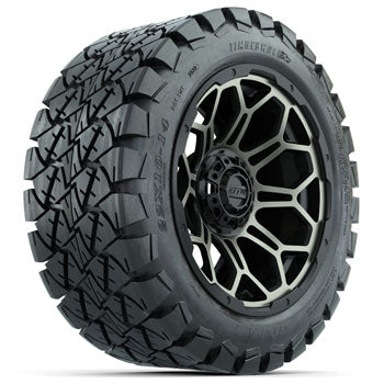 GTW Bronze/Black Bravo 14 in Wheels with 22x10-14 Timberwolf All-Terrain Tires - Set of 4