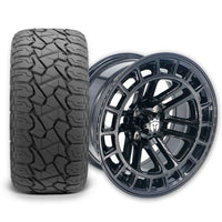 Empire Quest QGB 14x7 Gloss Black Wheel with X Comp Golf X/T Tire