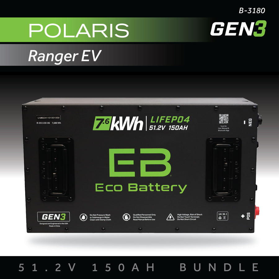 Eco Battery (48V) 51V 150AH Battery Bundle / Polaris Ranger EV