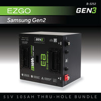 Eco Battery (48V) 51V 105AH Thru-Hole Battery Bundle / EZGO RXV Samsung Gen2 (2022+)