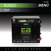 Eco Battery (48V) 51V 60AH Battery Bundle / EZGO TXT