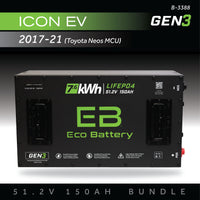 Eco Battery (48V) 51V 150AH Battery Bundle / ICON EV / 2017-21 (Toyota Neos MCU)