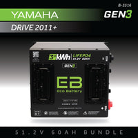Eco Battery (48V) 51V 60AH Battery Bundle / Yamaha Drive 1 & 2 / 2011+