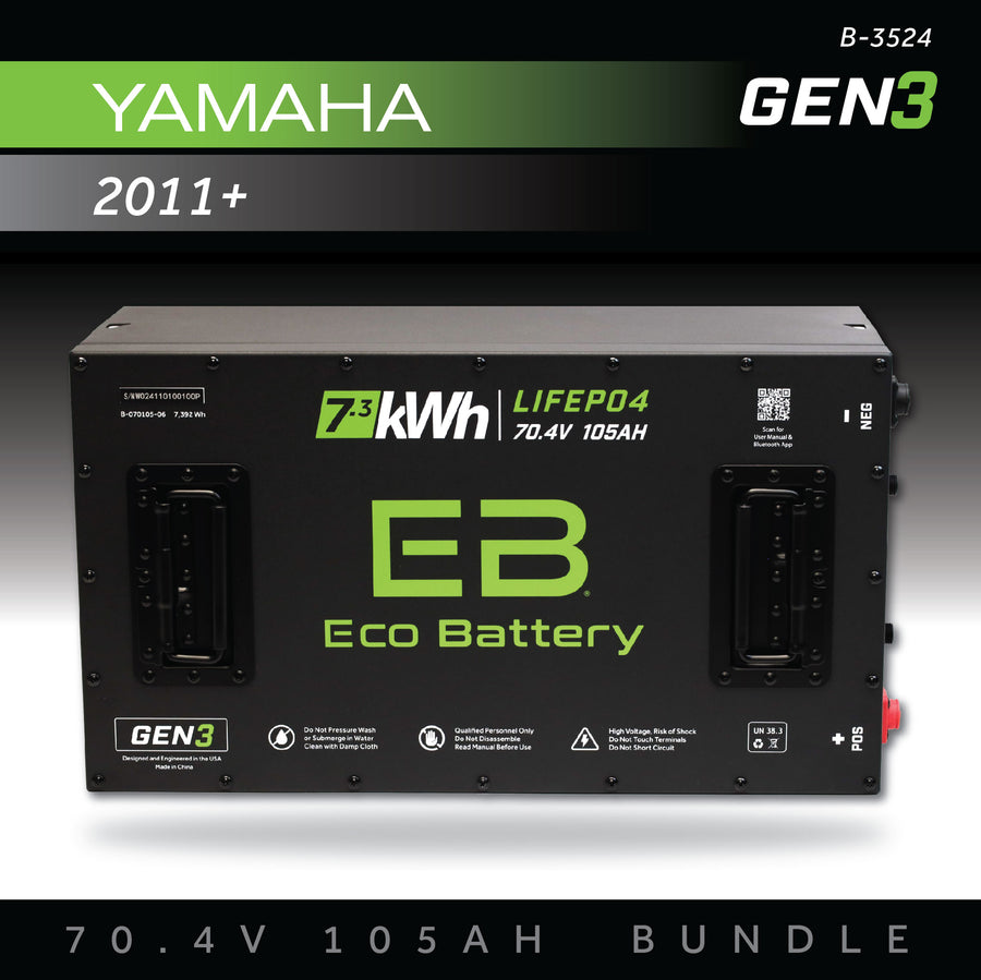 Eco Battery (72V) 70V 105AH Battery Bundle / Yamaha Drive 1 & 2 / 2011+