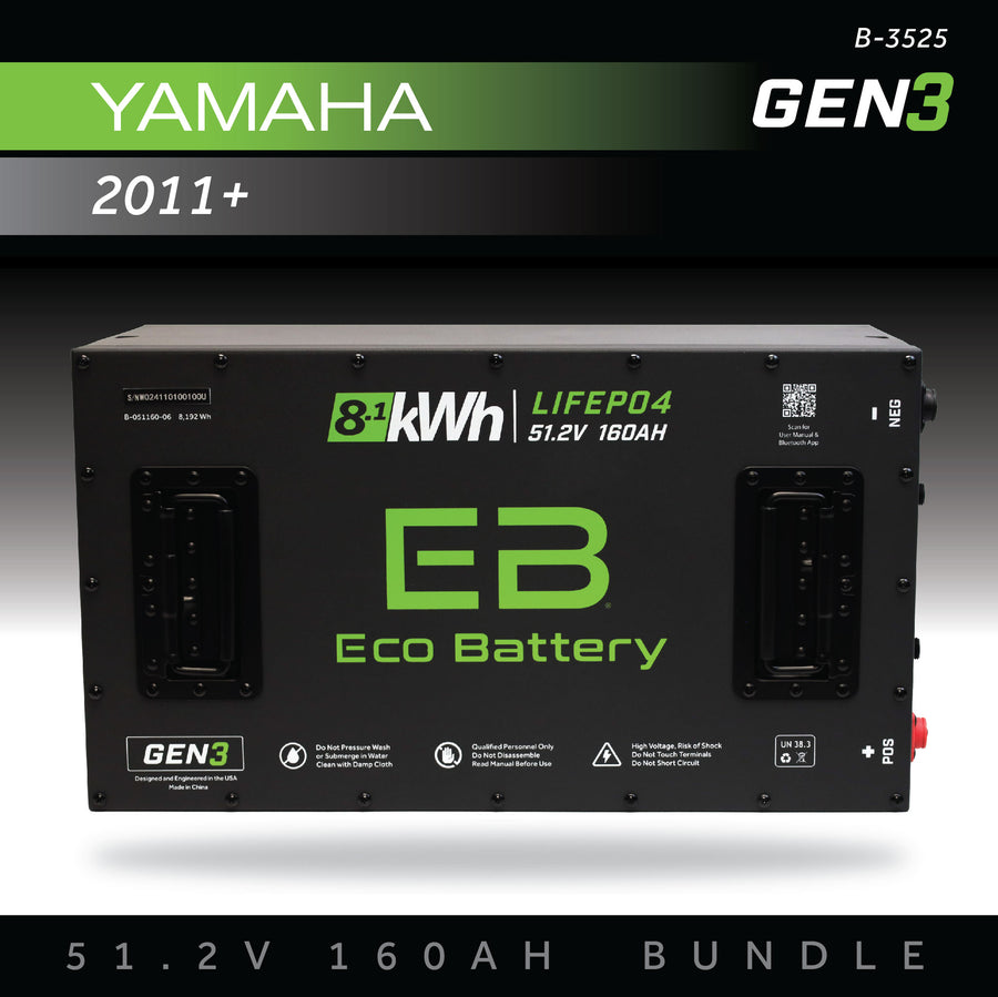 Eco Battery (48V) 51V 160AH Battery Bundle / Yamaha Drive 1 & 2 / 2011+