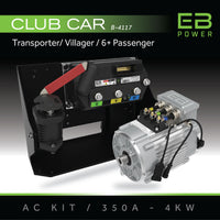 EB Power AC Kit / 350A + 4kW (GREAT TORQUE) / Club Car Transporter/Villager / 6 Passenger