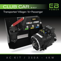 EB Power AC Kit / 350A + 4kW (GREAT TORQUE) / Club Car Transporter/Villager / 6 Passenger