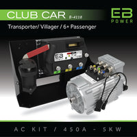 EB Power AC Kit / 450A + 5kW (BETTER TORQUE) / Club Car Transporter/Villager / 6 Passenger