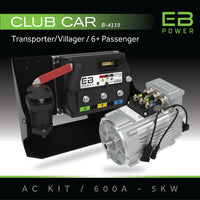 EB Power AC Kit / 600A + 5kW (MOST TORQUE) / Club Car Transporter/Villager / 6 Passenger