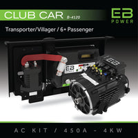 EB Power AC Kit / 450A + 4kW (BETTER TORQUE) / Club Car Transporter/Villager / 6+ Passenger