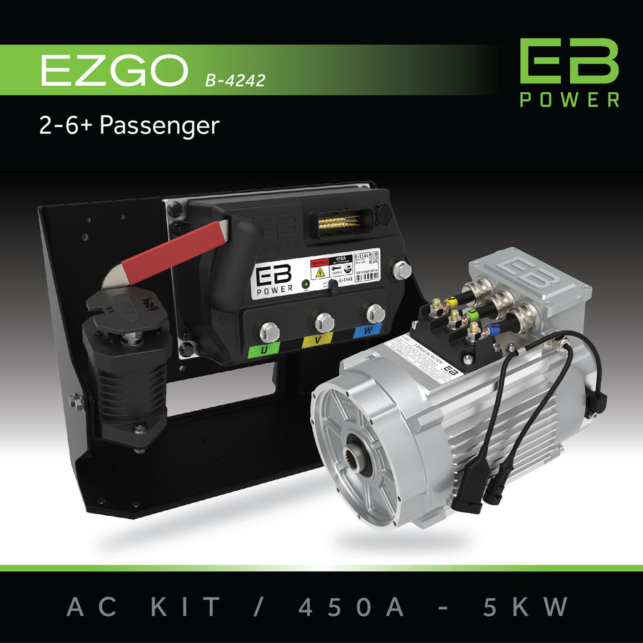 EB Power AC Kit / 450A + 5kW (BETTER TORQUE) / EZGO / 2-6 Passenger