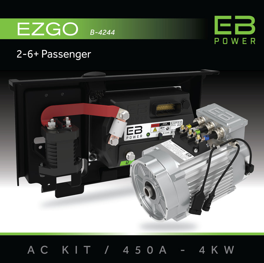 EB Power AC Kit / 450A + 4kW (BETTER TORQUE) / EZGO / 2-6+ Passenger