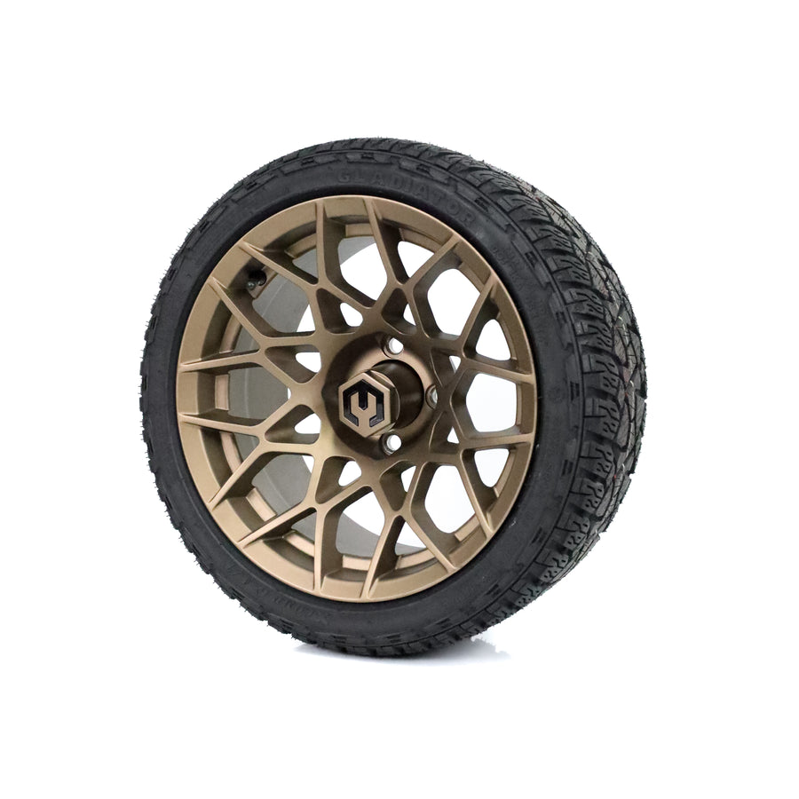 MODZ Blitz 14x7 Matte Bronze & X Comp A/T Tire Package