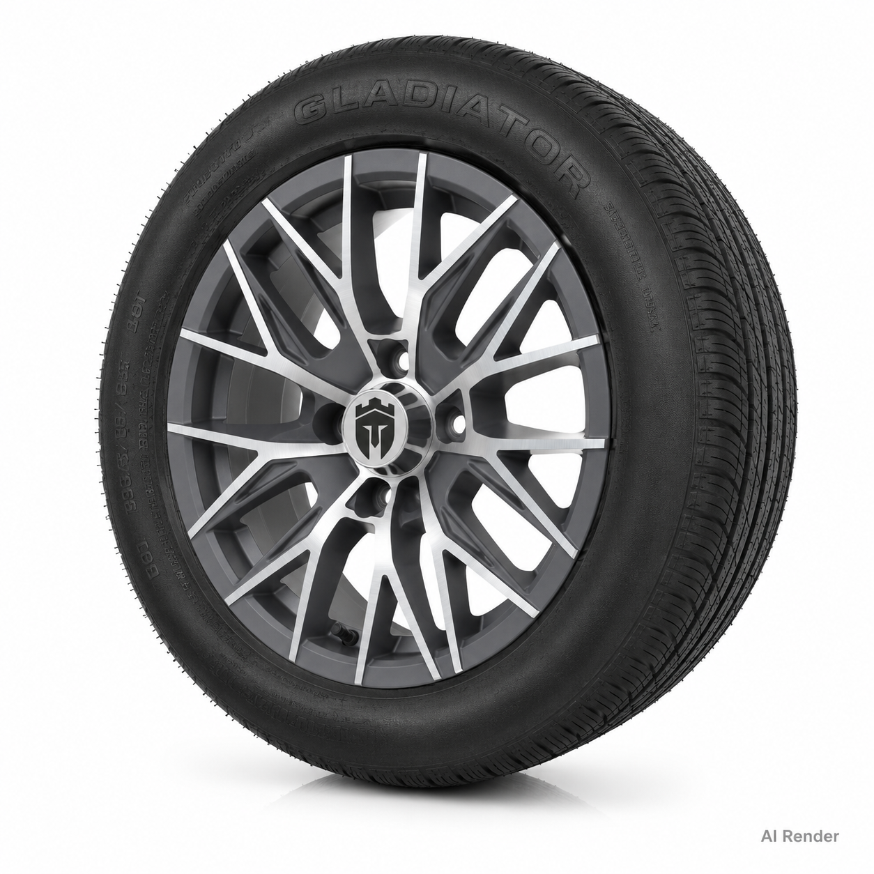 Empire 14x7 Diablo DGRY Wheel & X Comp H/T Tire Package