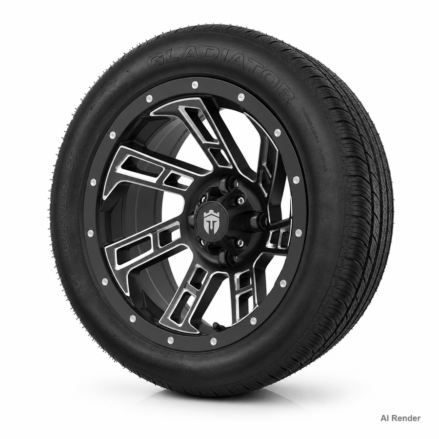 Empire 14" Hook HK2 Wheel & X Comp H/T Tire Package
