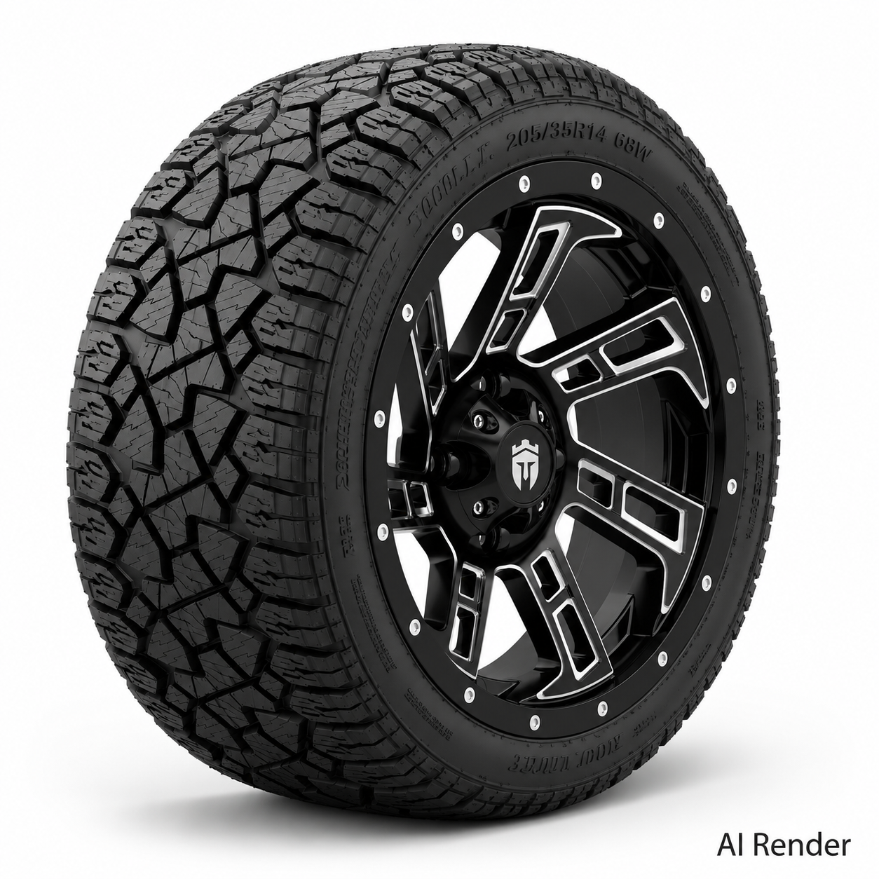 Empire 14" Hook HK2 Wheel with X Comp Golf A/T Tire Package
