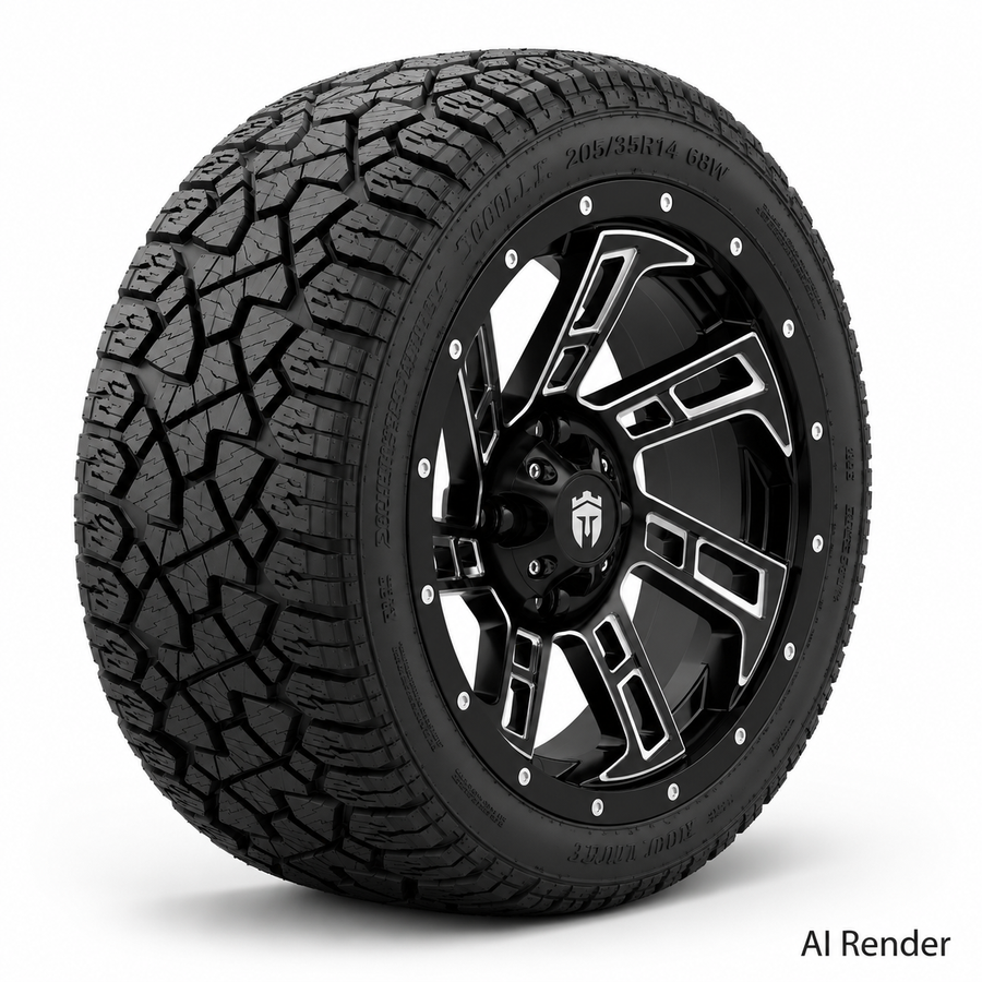 Empire 14" Hook HK2 Wheel with X Comp Golf A/T Tire Package