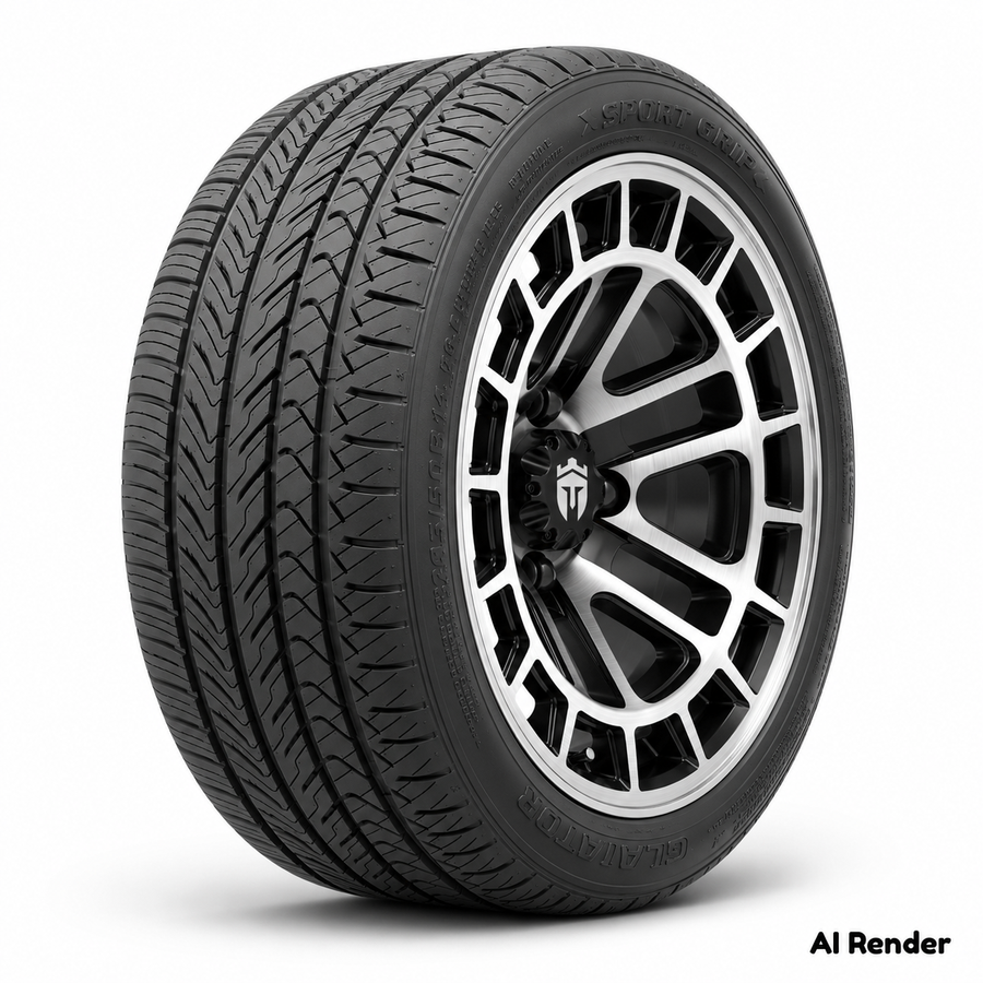 Empire 14" Quest Q1 Wheel with X Comp Golf H/T Tire Package
