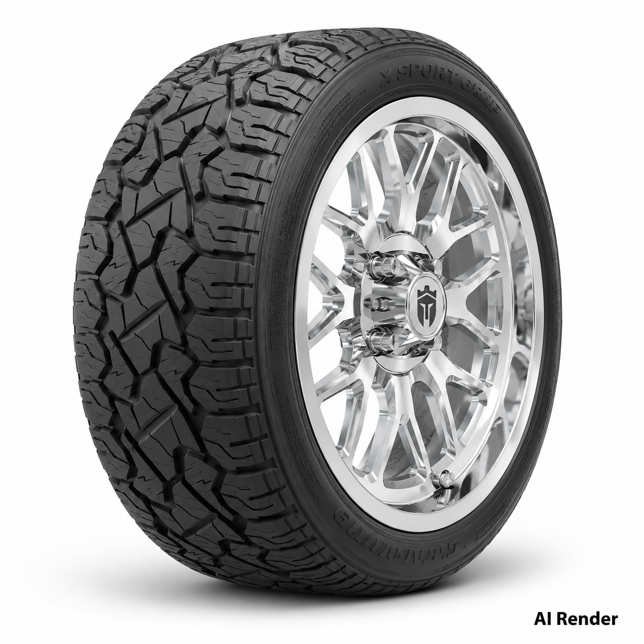 Empire 15" Crown C4 Chrome Wheel with X Comp Golf A/T Tire Package