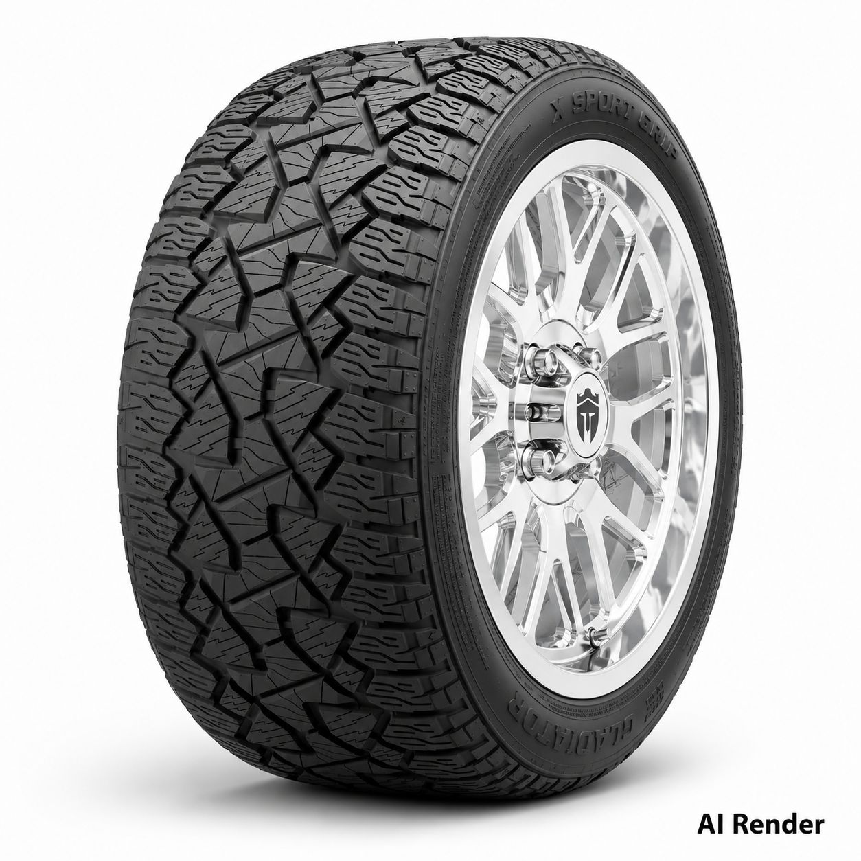 Empire 15" Knight K4 Chrome Wheel & X Comp Golf A/T Tire Package