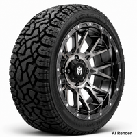 Empire 14" Savage SV5 Black Chrome & X Comp Golf A/T Tire Package