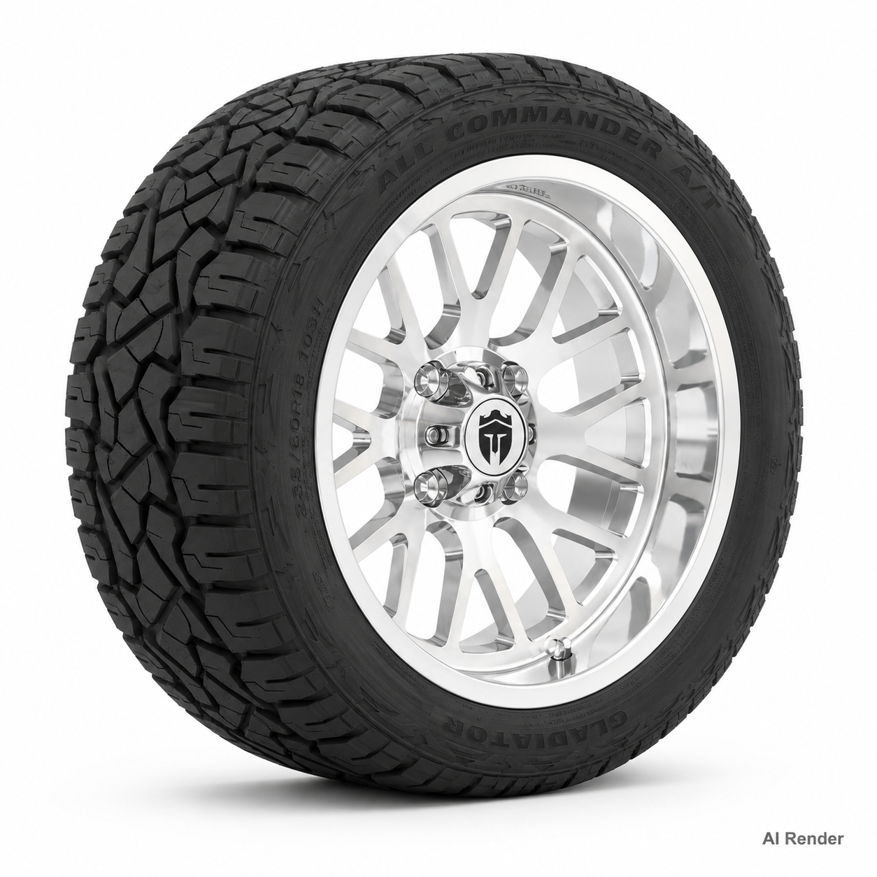 Empire 15" Knight K4 Chrome Wheel & X Comp Golf X/T Tire Package