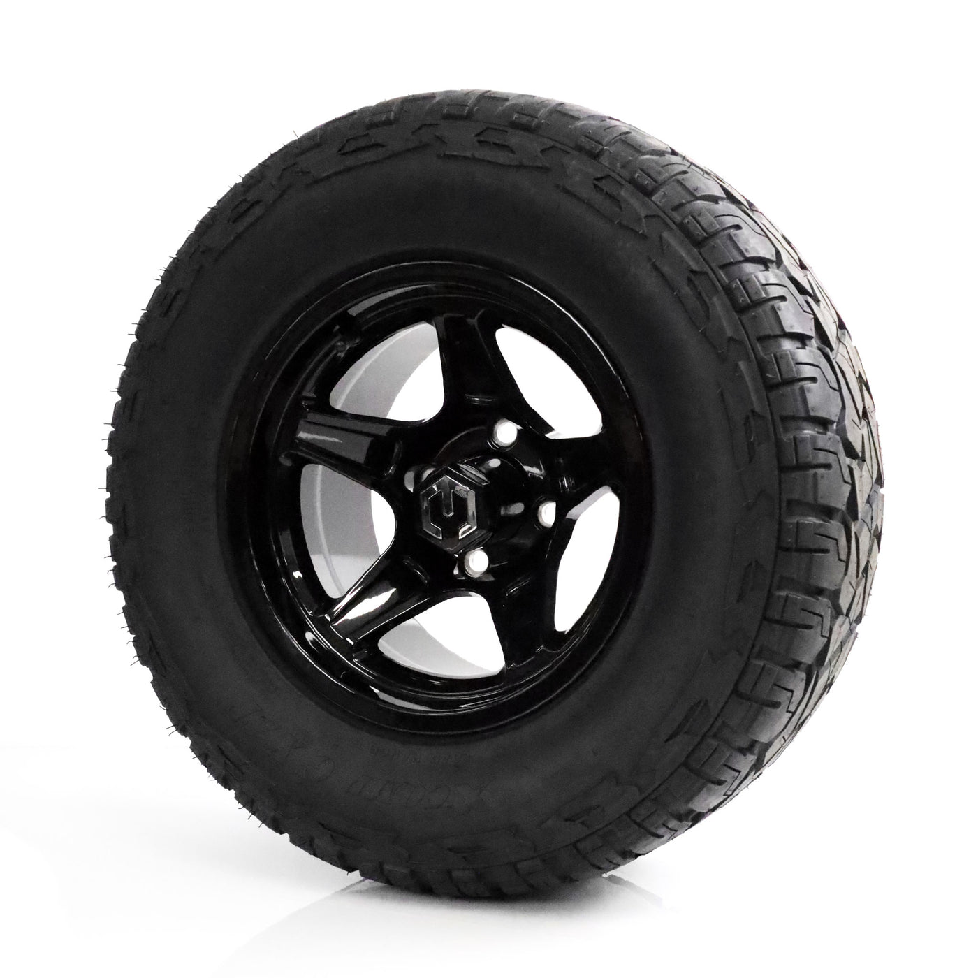 MODZ Drift 12x7 Glossy Black & X Comp X/T Tire Package