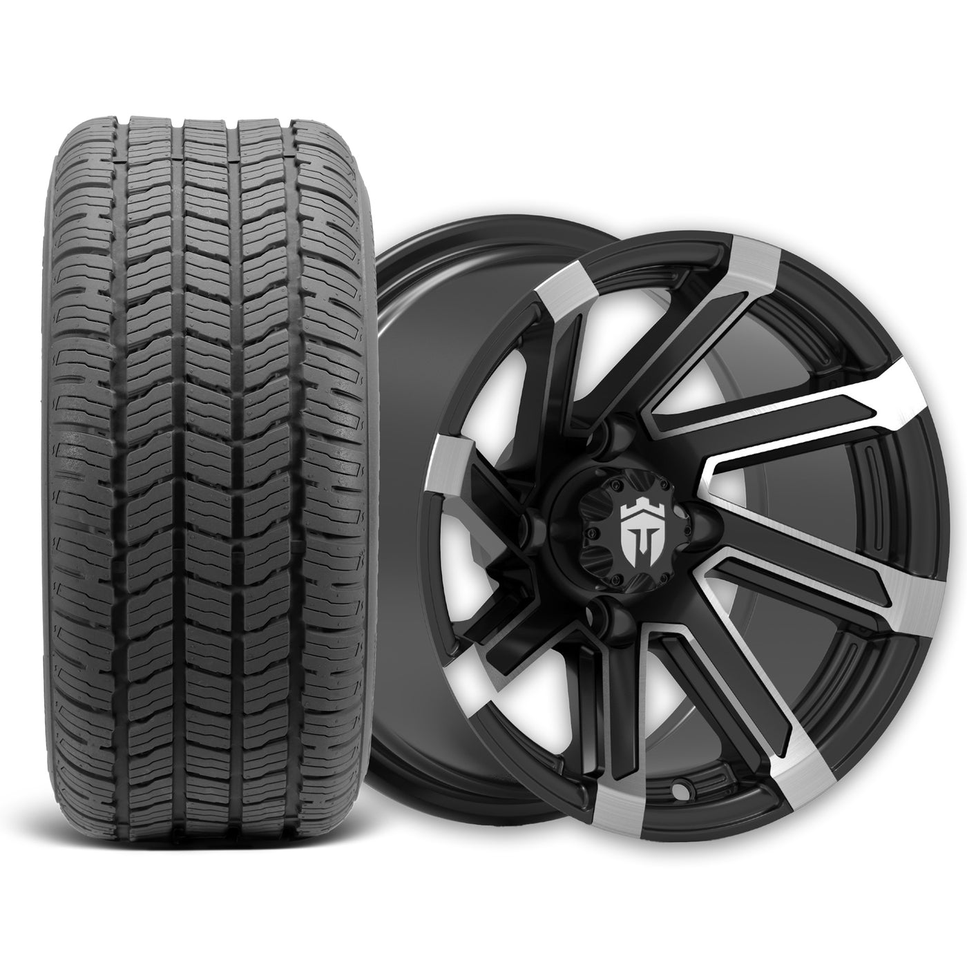 Empire Blade B12 12x7 Wheel with Gladiator Golf A/P Tire