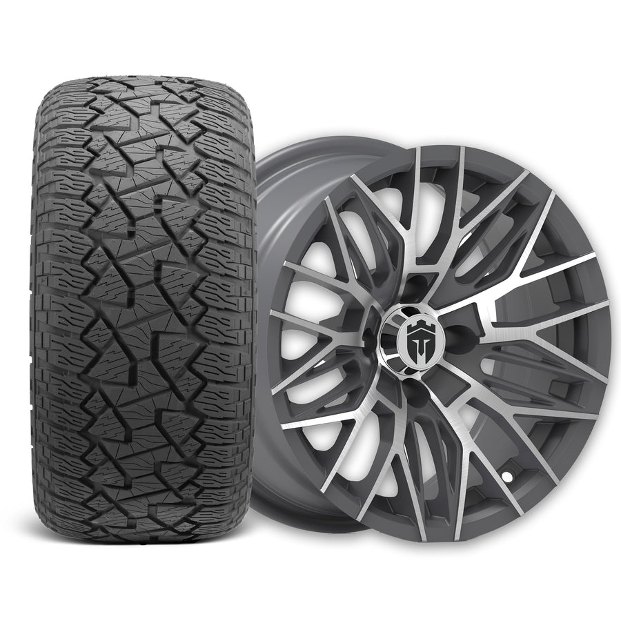 Empire Diablo DGRY 14x7 Wheel with X Comp A/T Tire
