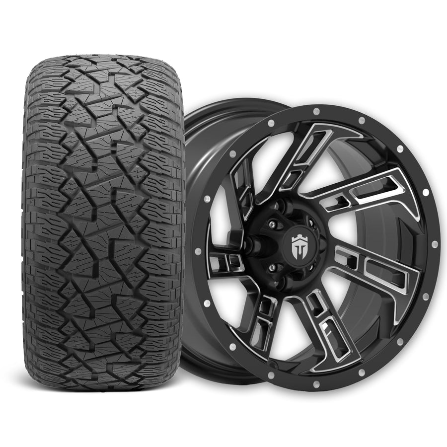Empire Hook HK2 14x7 Wheel with X Comp Golf A/T Tire