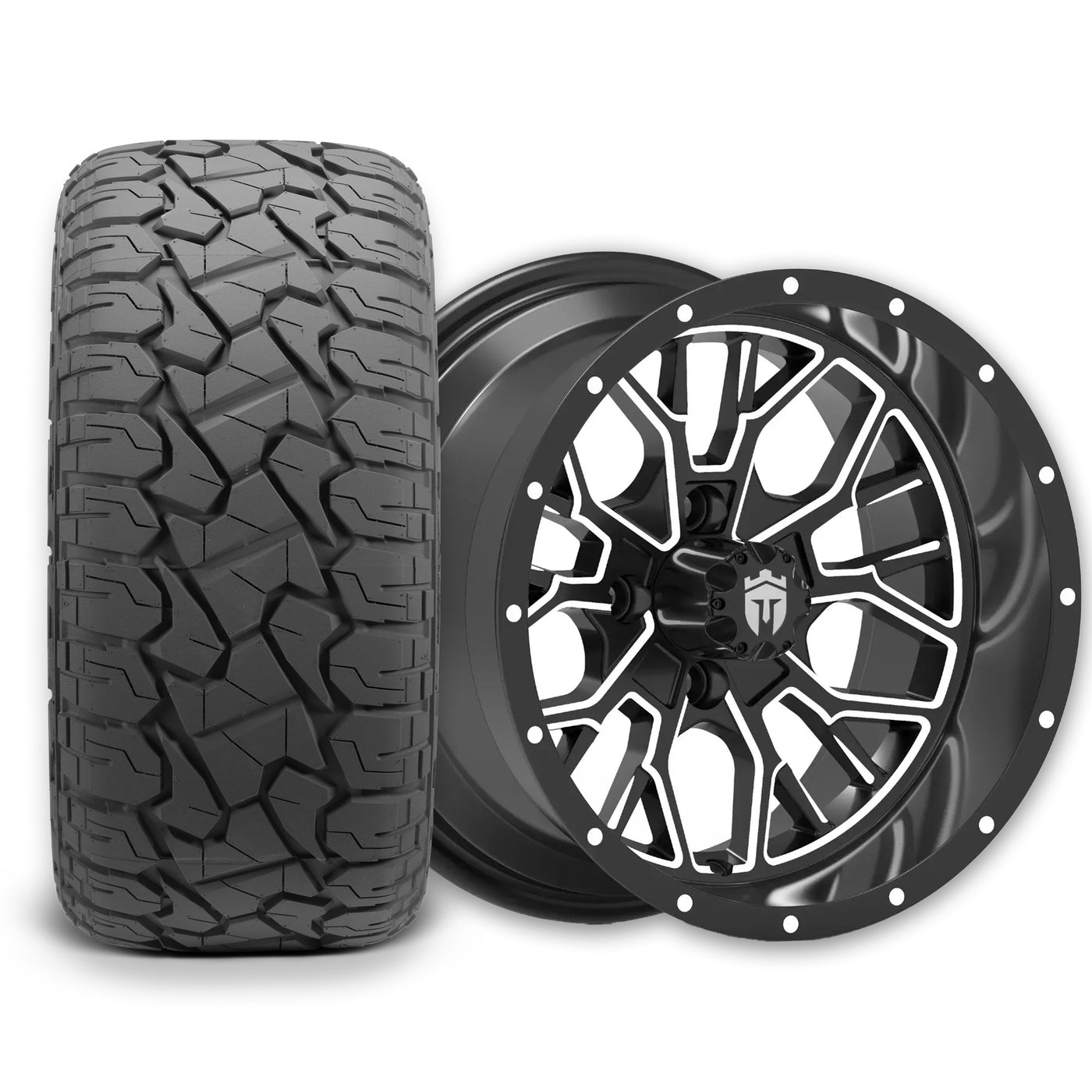 Empire Outlaw O2 14x7 Gloss Black Wheel with X Comp X/T Tire