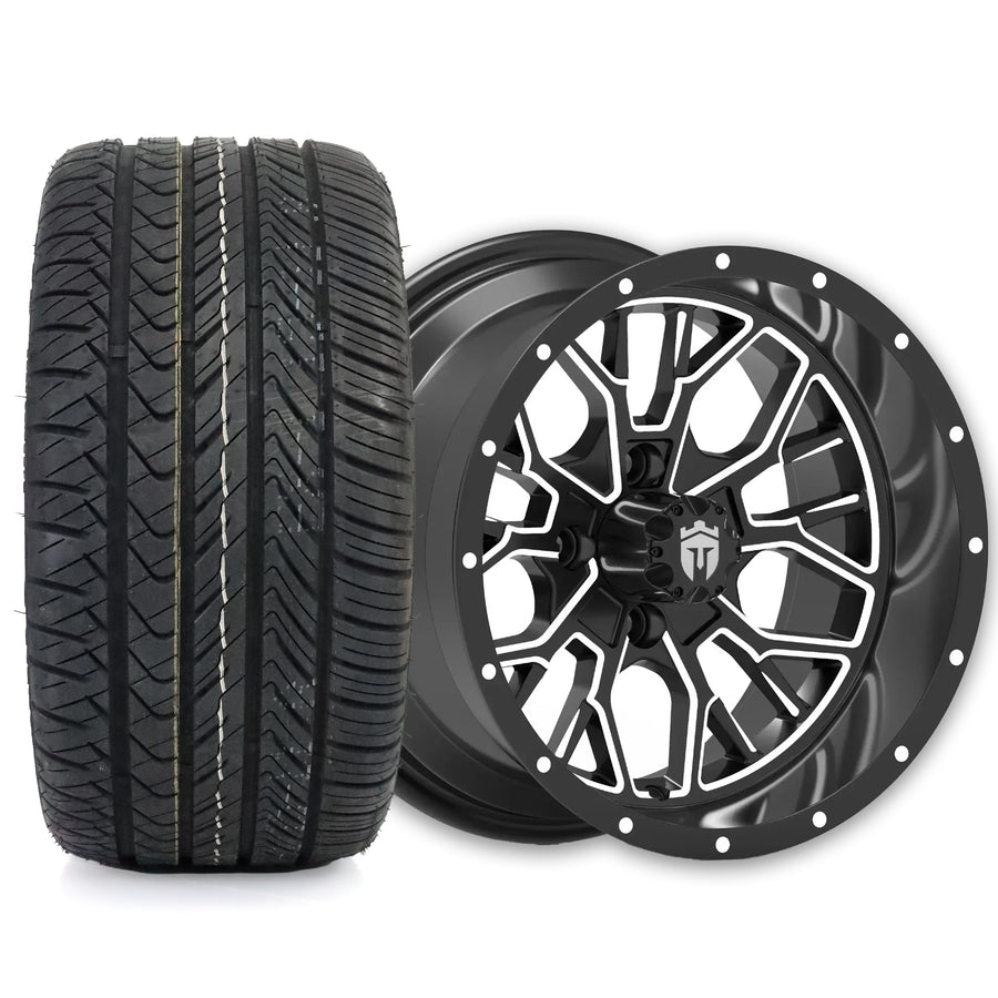 Empire Outlaw O2 14x7 Gloss Black Wheel with X Comp H/T Tire