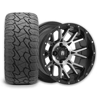 Empire Savage SV3 14x8 Gloss Black Machined Face with X Comp Golf X/T Tire
