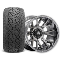 Empire Savage SV5 14x7 Black Chrome Wheel with X Comp Golf A/T Tire