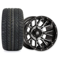 Empire Savage SV6 14x8 Gloss Black Tinted Machined Face Wheel with X Comp Golf H/T Tire
