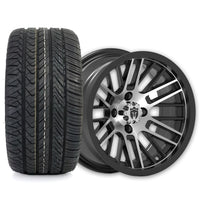 Empire Switch SWGB3 14x7 Gloss Black Machined Face with X Comp Golf H/T Tire