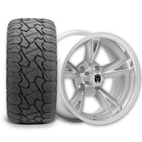 Empire Rodder RD2 14x7 Silver Polished Wheel with X Comp Golf X/T Tire