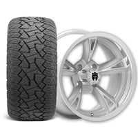 Empire Rodder RD2 14x7 Silver Polished Wheel with X Comp Golf A/T Tire