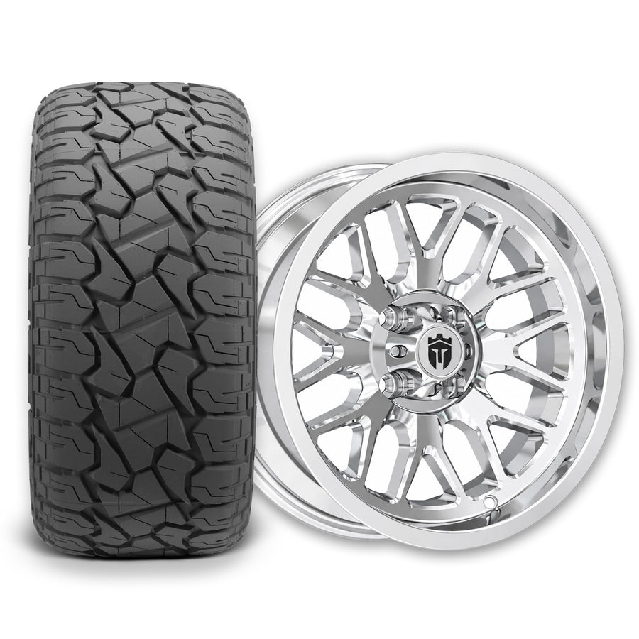 Empire Crown C4 15x7 Chrome Wheel with X Comp X/T 23x10R15 Tire