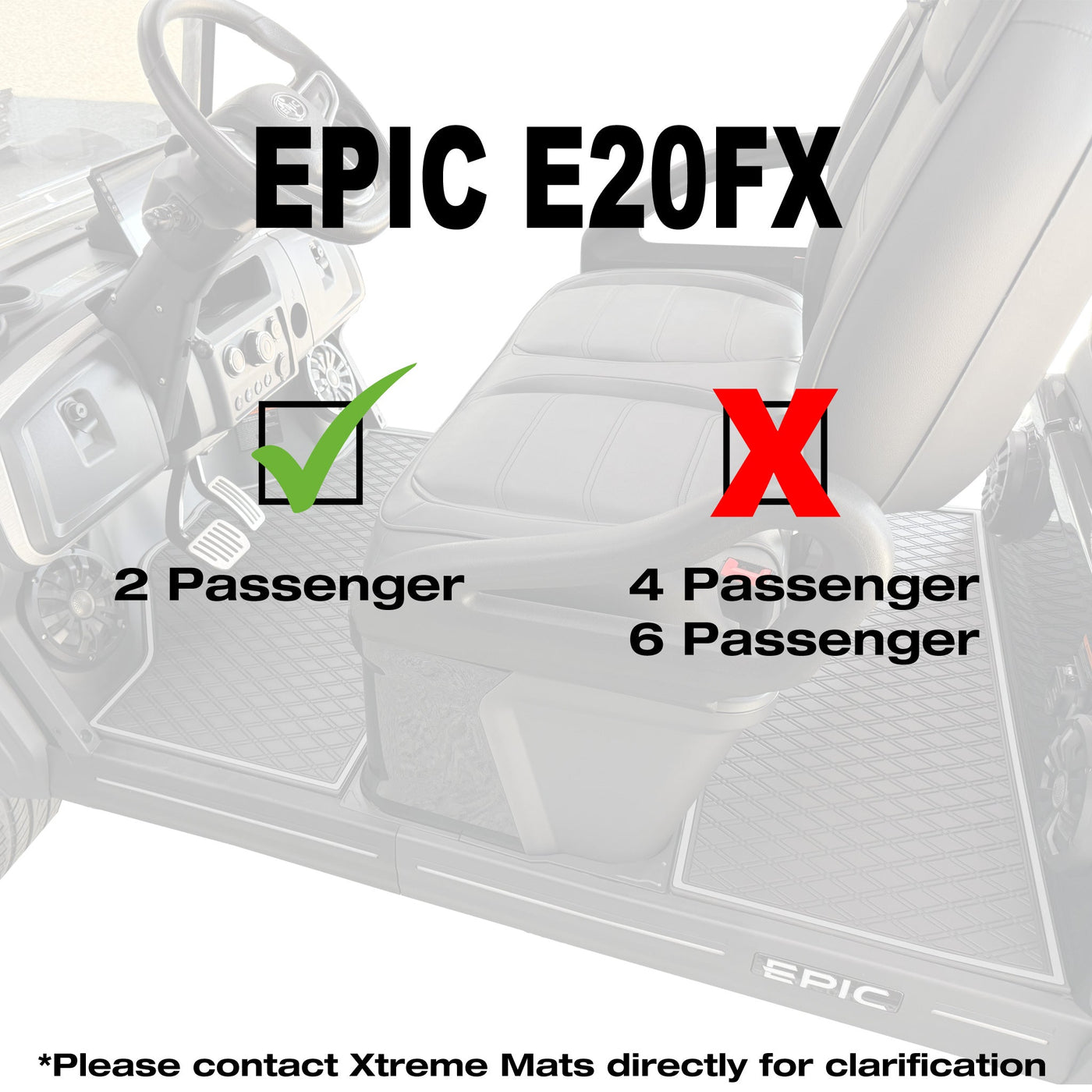 Epic E20FX Golf Cart Floor Mat