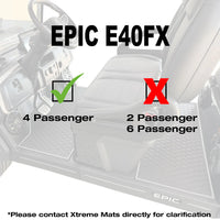 Xtreme Mats Epic E40FX Golf Cart Floor Mat Set - 1st & 2nd Row