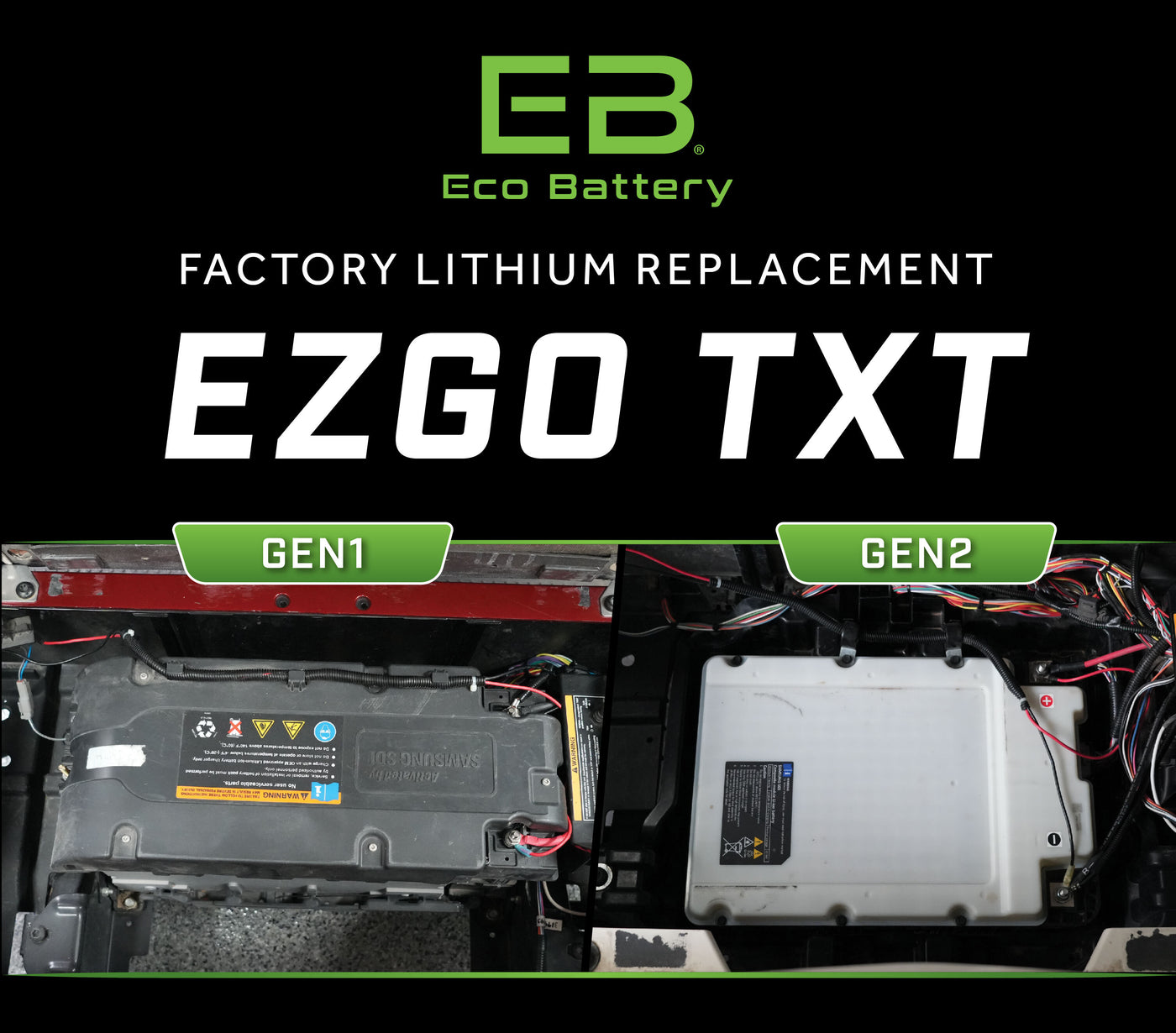 Eco Battery 51V 150AH Battery Bundle / EZGO TXT Samsung Gen2