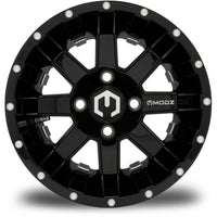MODZ® Assault 12x7 Glossy Black Golf Cart Wheel