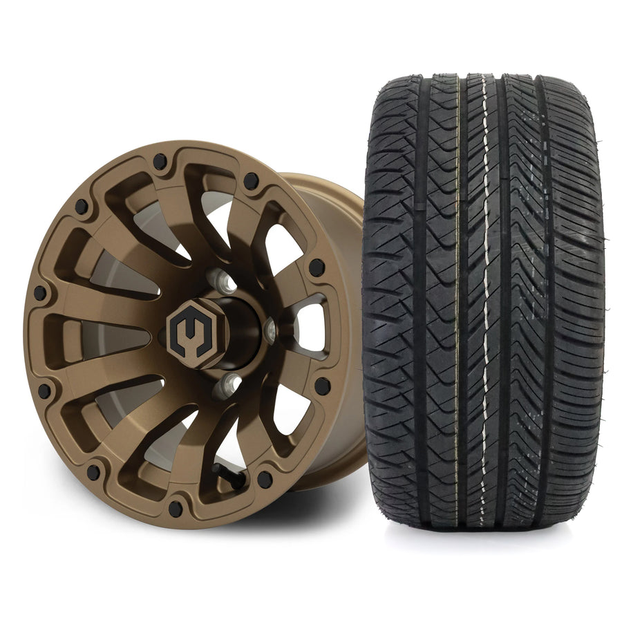 MODZ Bomber 12x7 Matte Bronze Wheel & X Comp Golf H/T Tire Package
