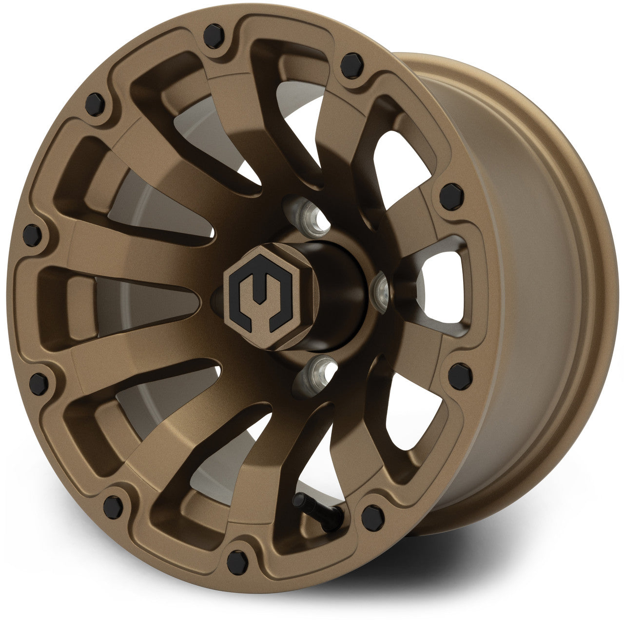 MODZ® Bomber 12x7 Matte Bronze Golf Cart Wheel