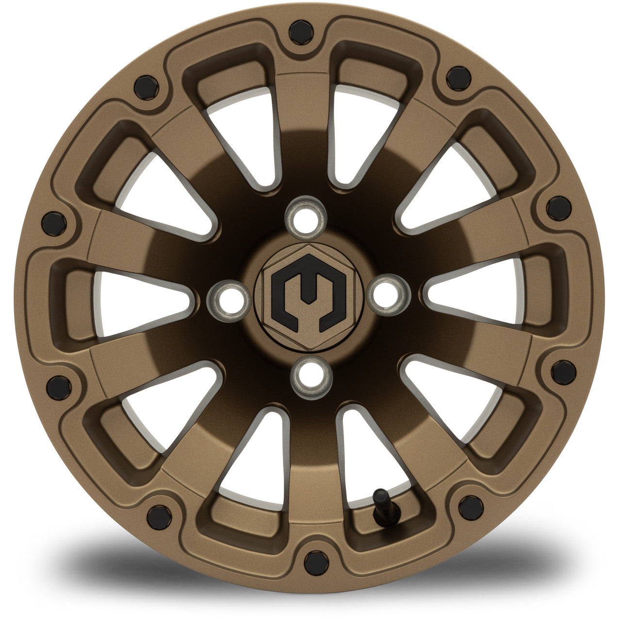 MODZ® Bomber 12x7 Matte Bronze Golf Cart Wheel