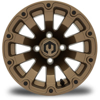 MODZ® Bomber 12x7 Matte Bronze Golf Cart Wheel