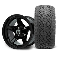 MODZ Drift 12x7 Glossy Black & X Comp A/T Tire Package