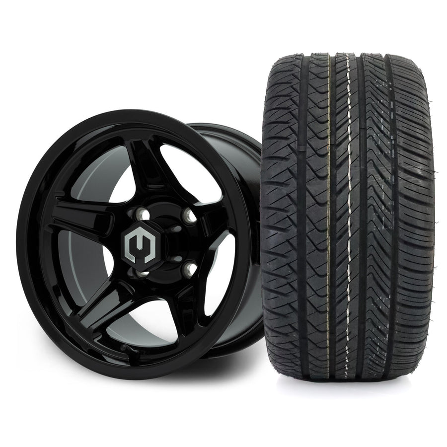 MODZ Drift 12x7 Glossy Black & X Comp H/T Tire Combo