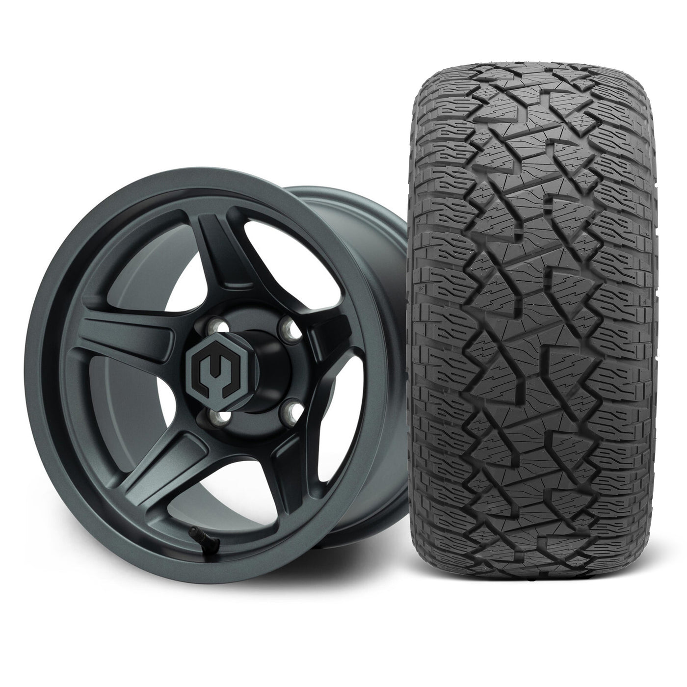 MODZ Drift 12x7 Gunmetal & X Comp A/T Tire Package